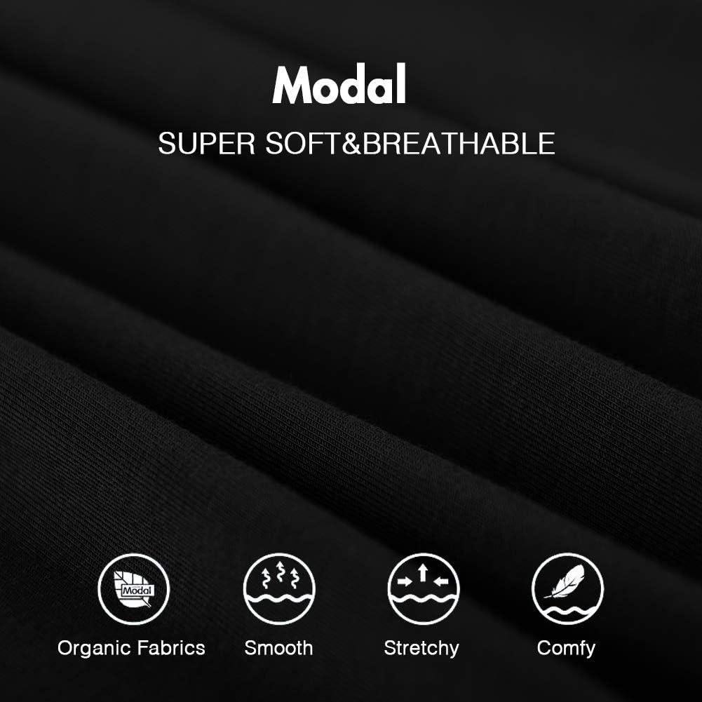 imageSWOMOG Womens Nightgown Long Sleeve Sleep Shirts Oversized Sleep Dress Long Soft Housecoat With PocketsBlack