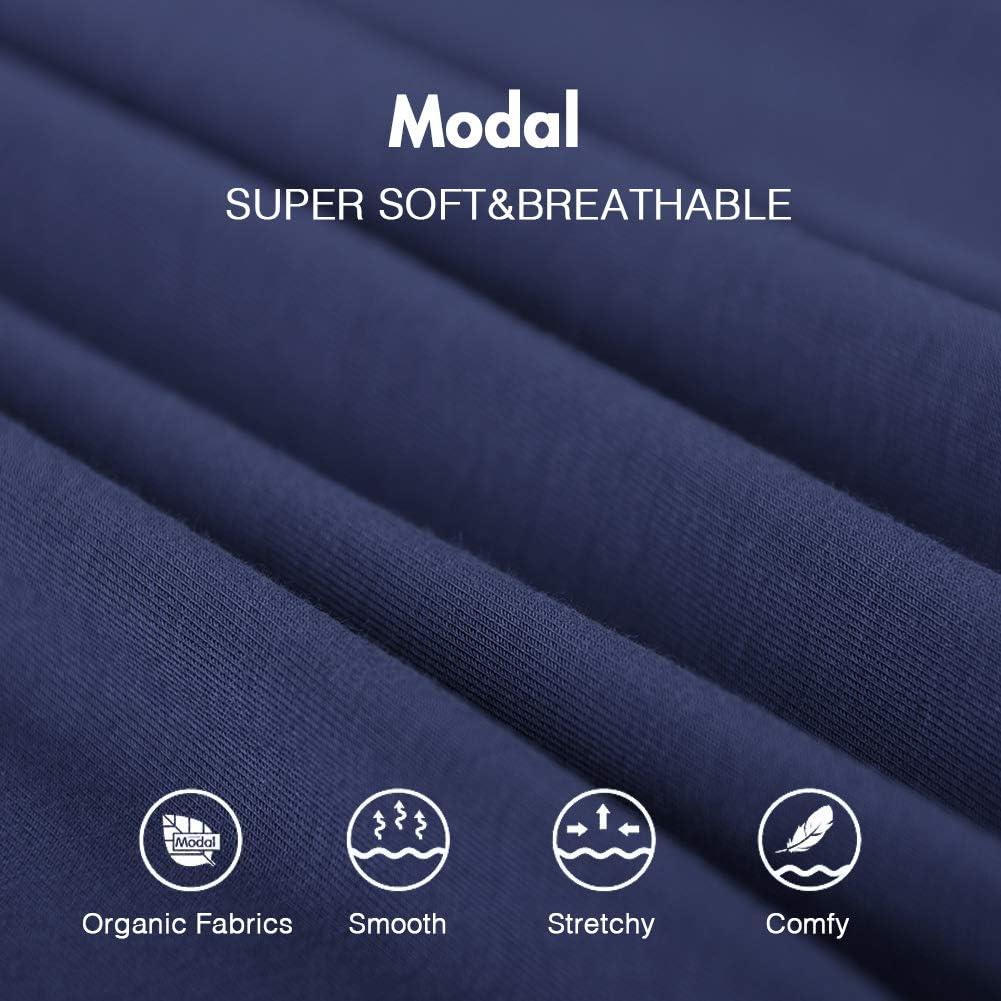 imageSWOMOG Womens Nightgown Long Sleeve Sleep Shirts Oversized Sleep Dress Long Soft Housecoat With PocketsNavy Blue
