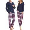 Navy Blue - Red Plaid