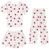 3 Piece-white Little Strawberry