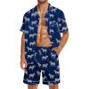 Navy Blue Zebra Print