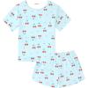 Short Sleeve-blue Cherry