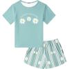 Short Sleeve-green Daisy