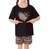 Short Sleeve-leopard Heart