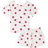 Short Sleeve-white Little Strawberry