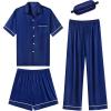 Navy Blue With Eye Mask