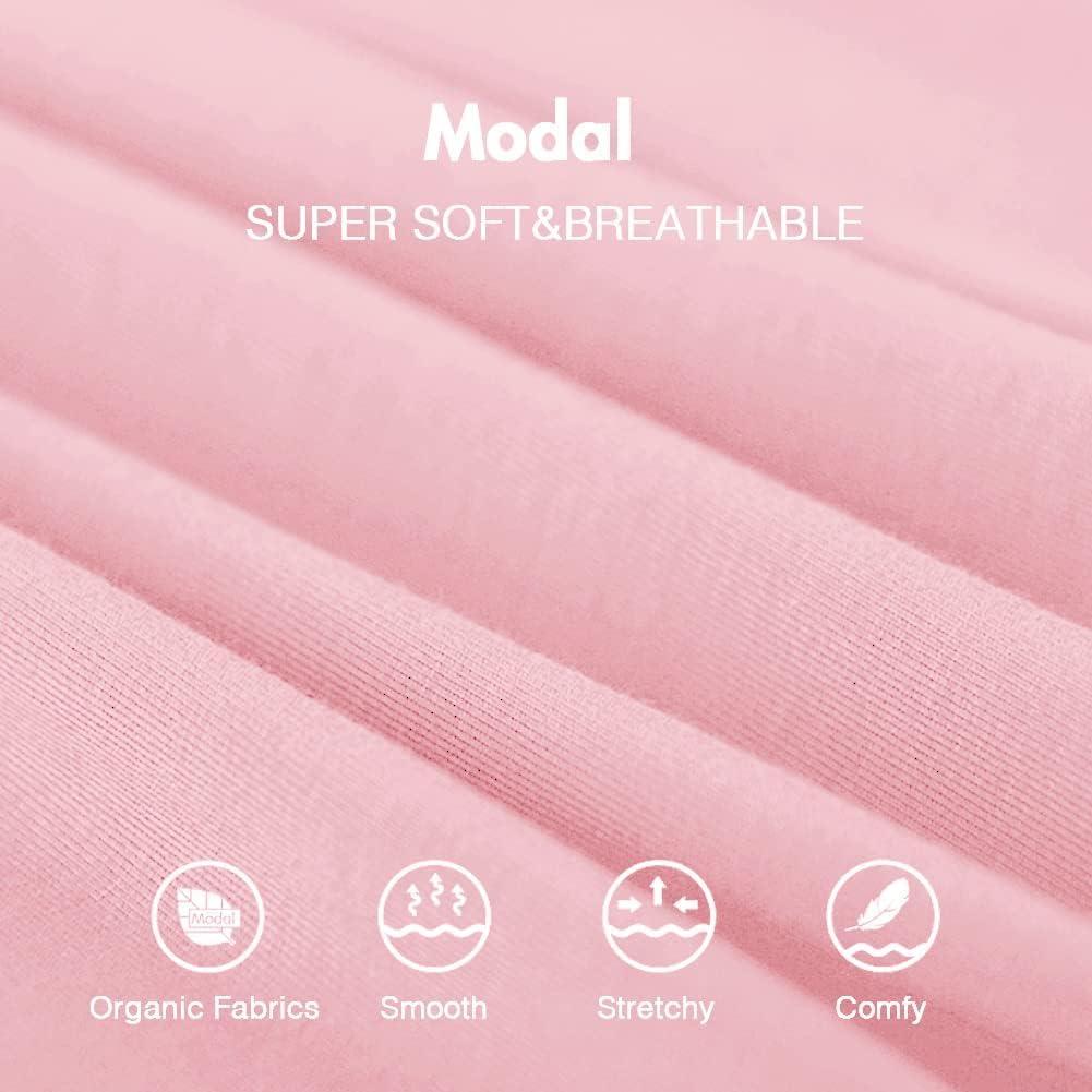 imageSWOMOG Women Long Nightgown Pajama Dress Soft Strap Nightdress Summer Sleeveless Nightshirt Lounge Dress with PocketsPink