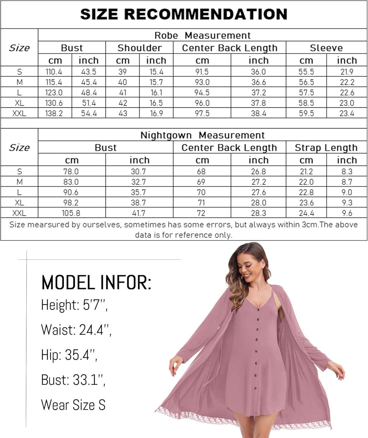imageSWOMOG Womens Maternity Nursing Nightgown and Lace Robe Set 3 in 1 Labor Delivery Button Down Nursing Dress 2 Piece SleepwearTaro Purple