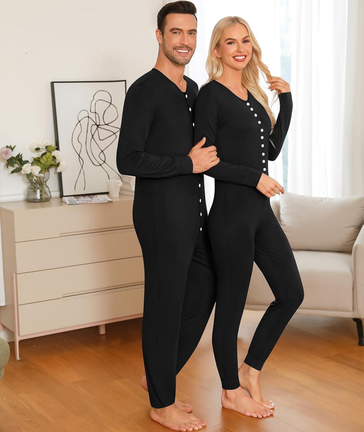 imageSWOMOG Matching Family Pajamas Sets Christmas Couple PJs Holiday Onesise Nightwear Household Sleepwear Sets with Pet bibsBlack
