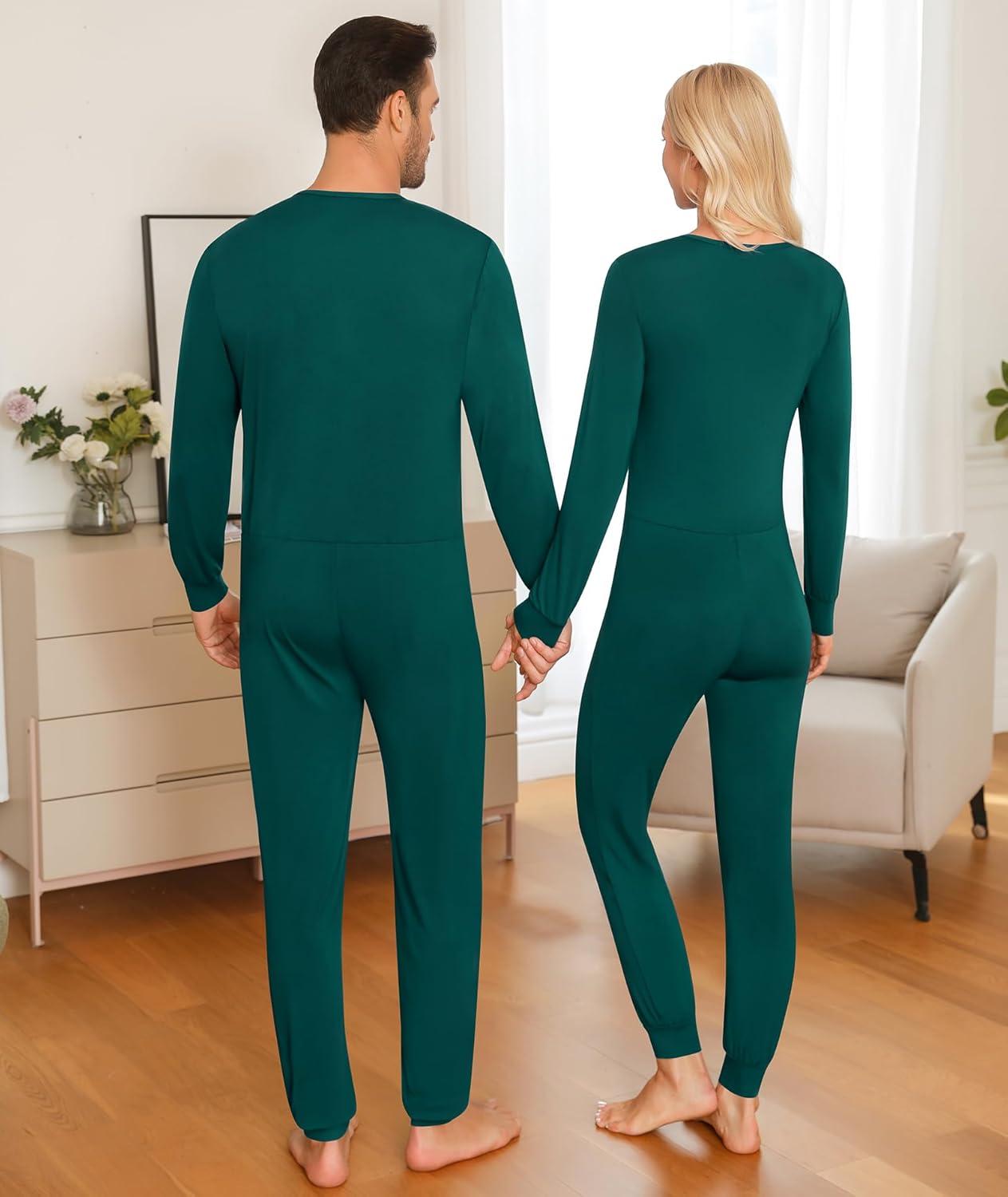 imageSWOMOG Matching Family Pajamas Sets Christmas Couple PJs Holiday Onesise Nightwear Household Sleepwear Sets with Pet bibsGreen