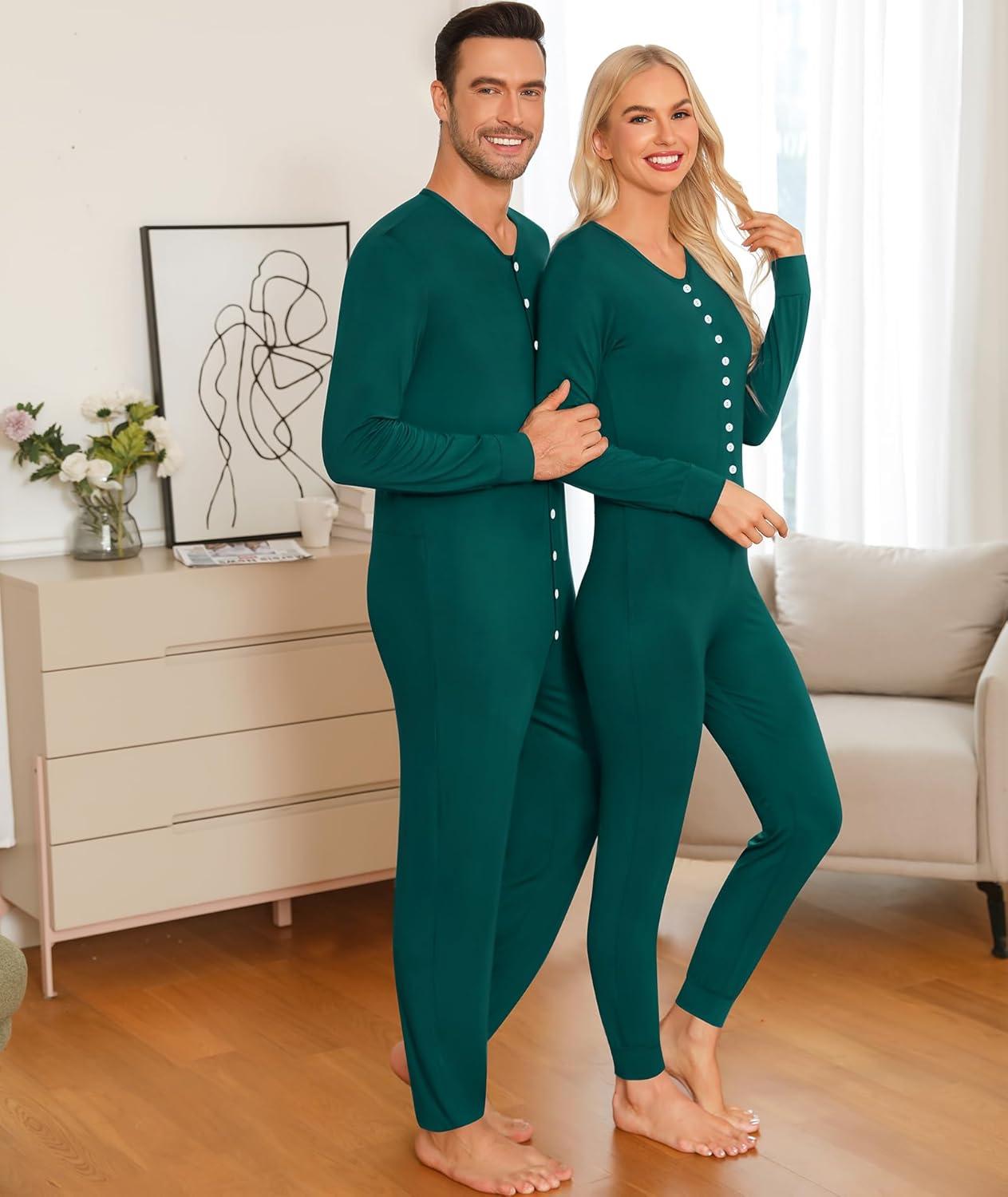 imageSWOMOG Matching Family Pajamas Sets Christmas Couple PJs Holiday Onesise Nightwear Household Sleepwear Sets with Pet bibsGreen