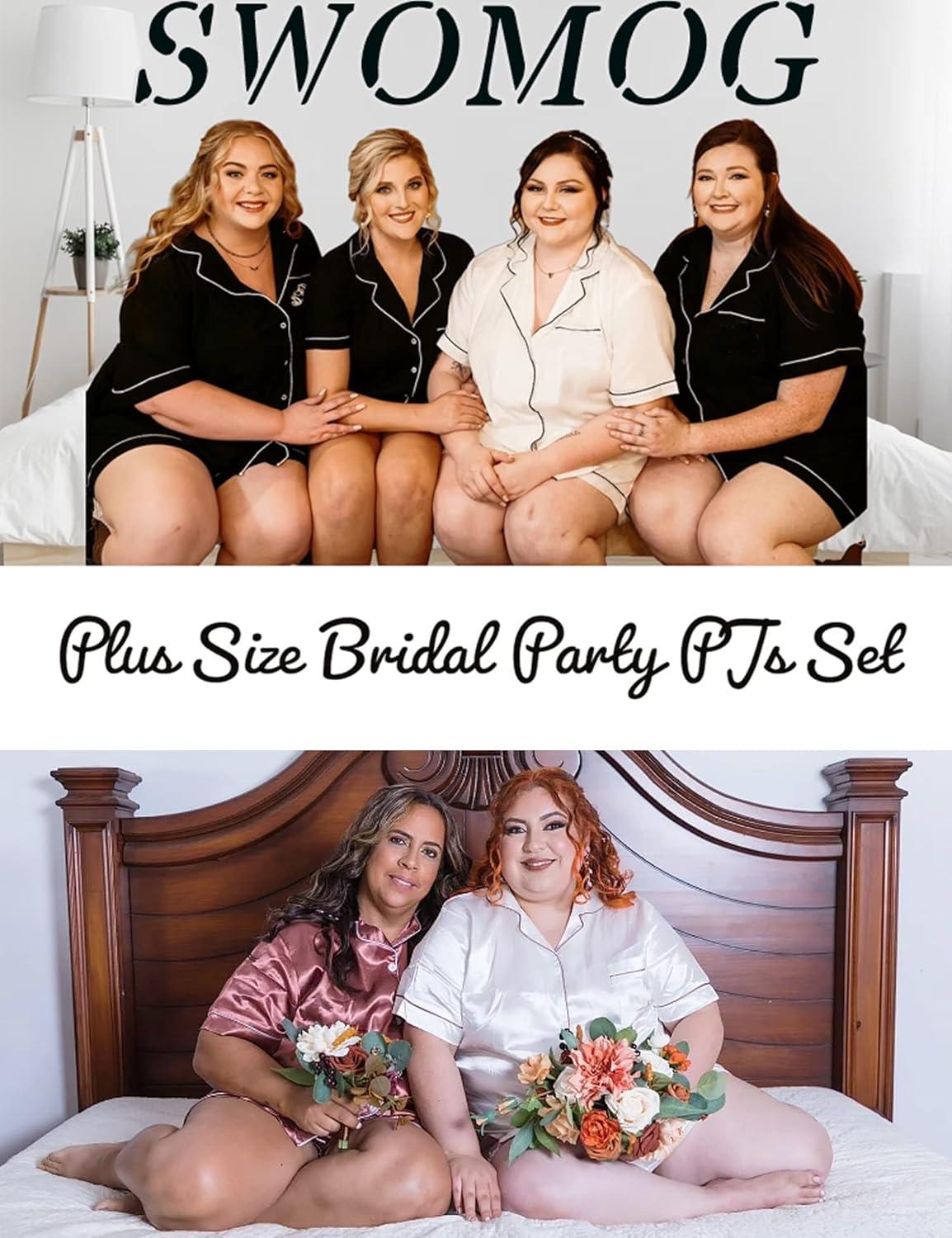 imageSWOMOG Womens Plus Size Satin Pajama Set Short Sleeve 2 piece Pj Sets Sleepwear Silk Button Down Loungewear Pjs Shorts SetNavy Blue