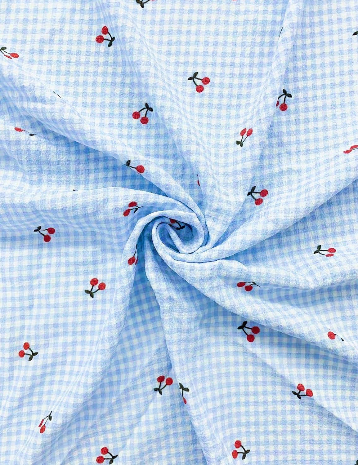 imageSWOMOG Pajamas for Women Sets 2 Piece Button Down Printed Pjs Long Sleeve Shirt and Pants Fall Sleepwear Cute LoungewearBlue Red Cherry