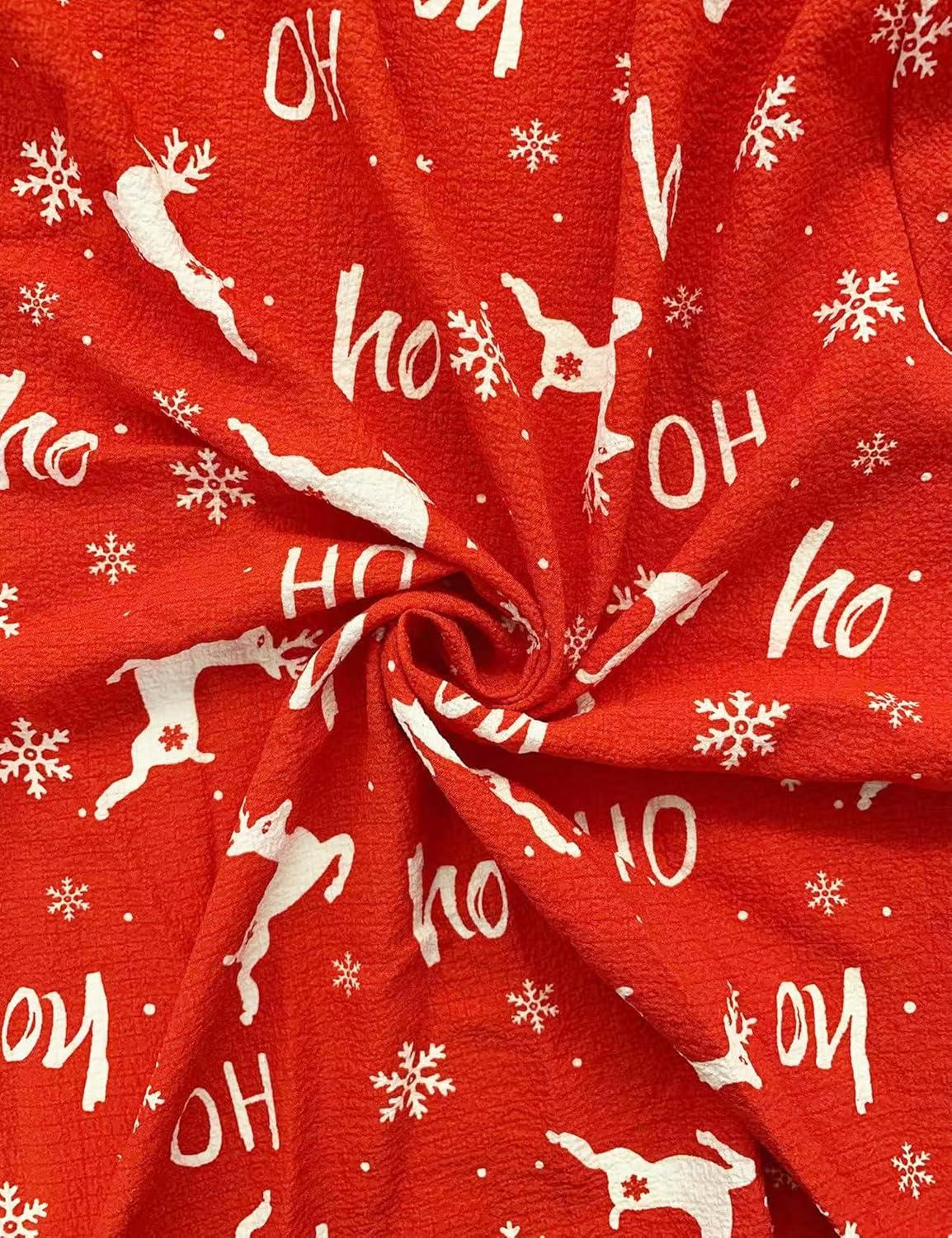 imageSWOMOG Pajamas for Women Sets 2 Piece Button Down Printed Pjs Long Sleeve Shirt and Pants Fall Sleepwear Cute LoungewearRed Elk