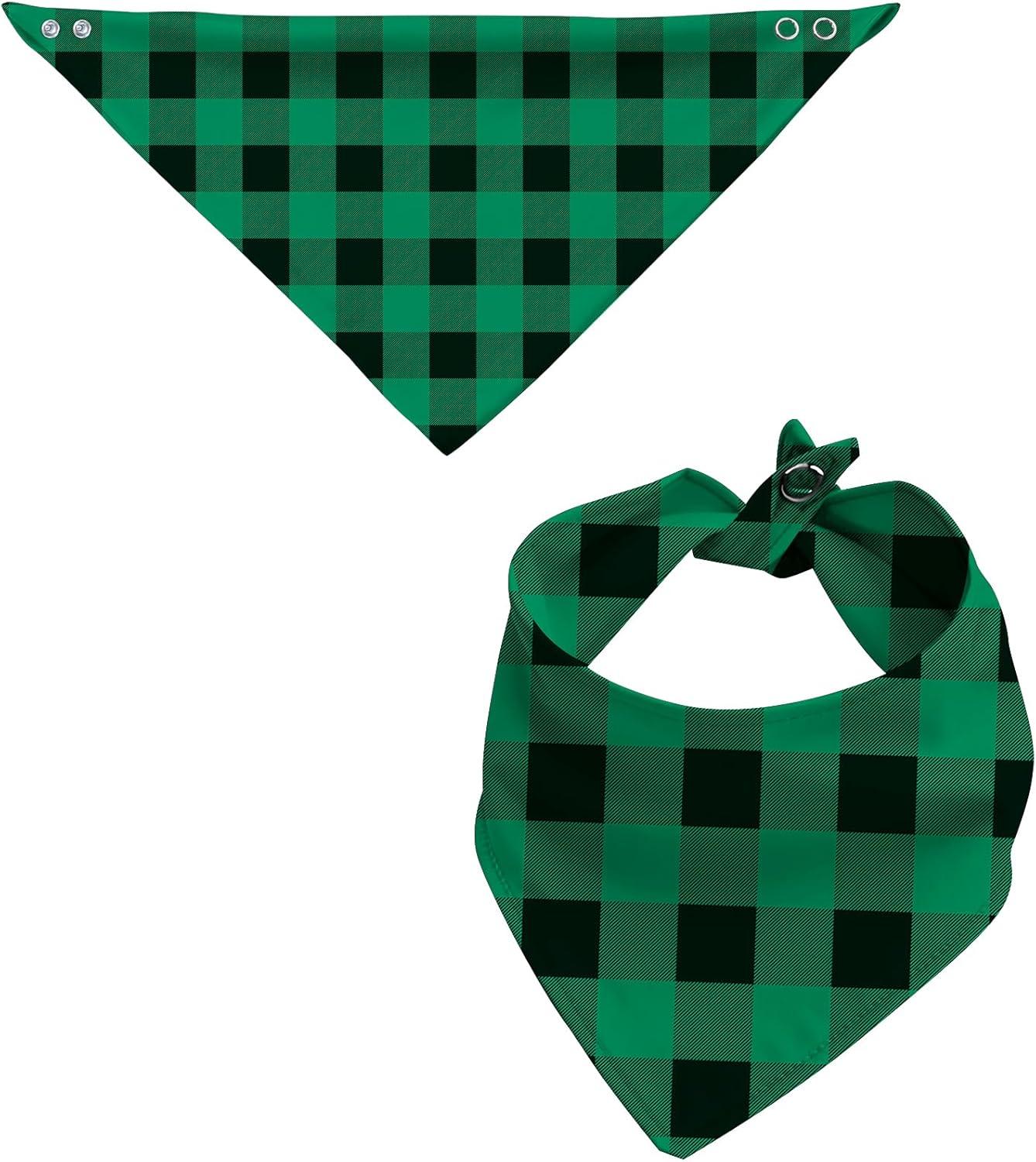 imageSWOMOG Adult Christmas Pajamas Buffalo Plaid Pajama Pants with Pockets Long Sleeve Tops for Couples amp FamilyBlack Green Plaid