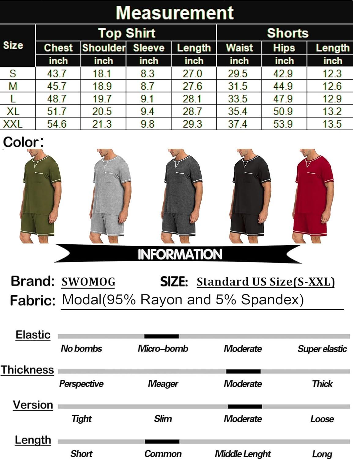 imageSWOMOG Men Modal Pajamas Set Comfy Sleepwear Short Sleeve Pjs Set Soft 2 Piece Lounge Set Cozy Nightwear with PocketsArmy Green Bigfoot