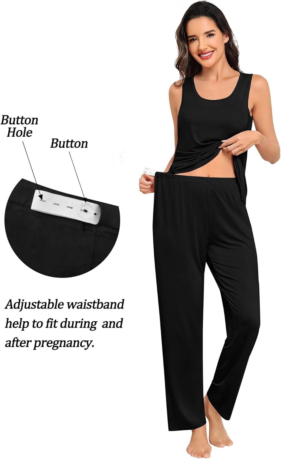 imageSWOMOG Women Maternity Nursing Robe Set 3 PCS Labor Delivery Breastfeeding Pajama Postpartum Pjs for Hospital PregnancyBlack