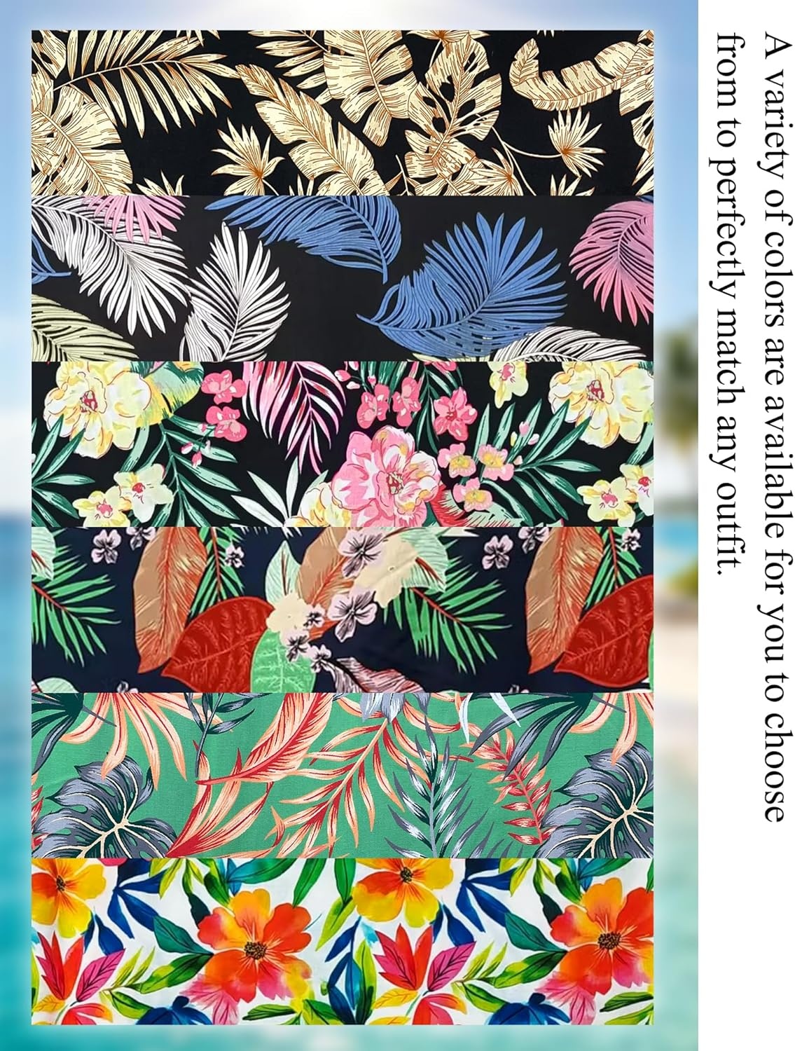 image:imageSWOMOG Hawaiian Tropical Print Womens 2 Piece Swimsuit Cover Up Set Loose Short Sleeve Top amp Shorts for Summer Beach SXXLNavy Tropic Flower