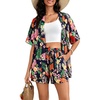 Navy Tropic Flower