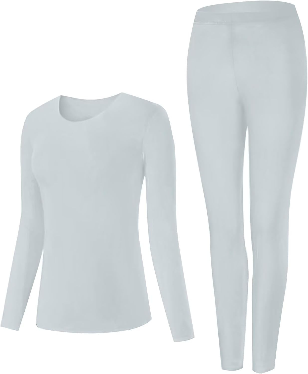 image:imageSWOMOG Women amp Men Thermal Underwear Sets Ultra Soft Long Johns Base Layer Fleece Lined Warm Top amp Bottom for Cold Weather Gray