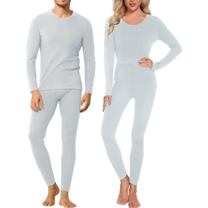 SWOMOG Women & Men Thermal Underwear Sets Ultra Soft Long Johns Base Layer Fleece Lined Warm Top & Bottom for Cold Weather Gray