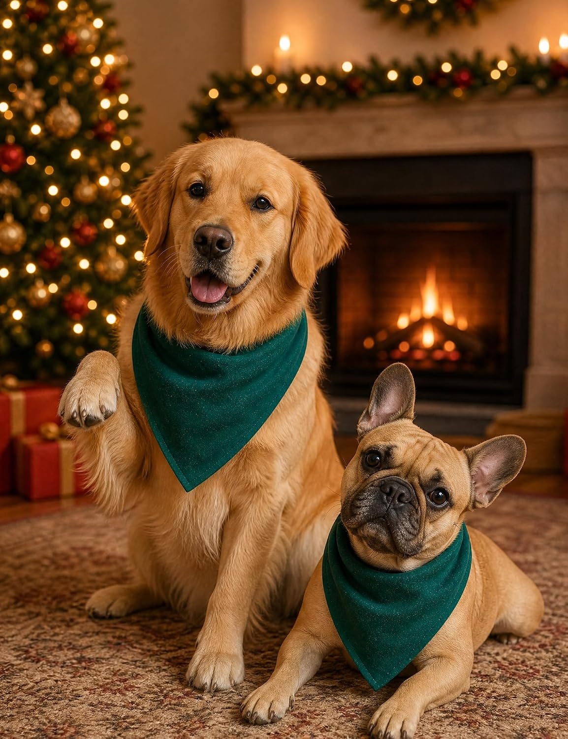 image:imageSWOMOG Family Christmas Pajamas Set Party Holiday Sleepwear Long Sleeve ButtonDown Loungewear SetGreen