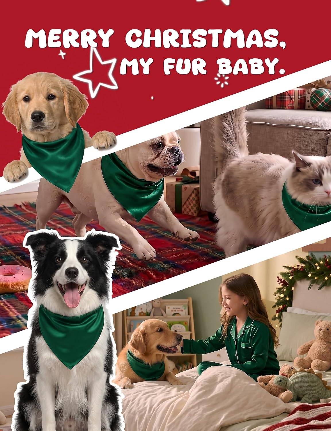 image:imageSWOMOG Family Matching Pajamas Set 2Piece Silk Satin Sleepwear LoungewearEmerald Green