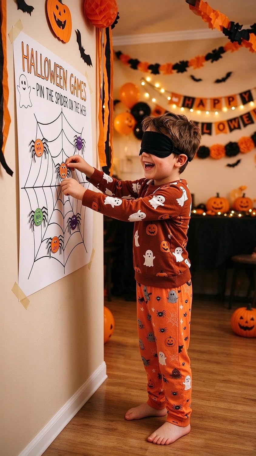 image:imageSWOMOG Unisex Kids Plaid Pajama Pants for Boys amp Girls Comfy Sleepwear Bottoms Lounge Jogger PJ Pants with PocketsHalloween